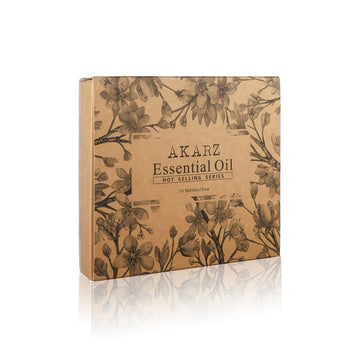 AKARZ Flower Serie 10 Jasmine,Rose,Geranium,Lily,Rosemary,Lotus,Chamomile,Honeysuckle,Helichrysum,Cherry Blossom Essential Oil 10ml*10